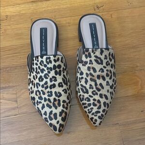 Seven7 Brown and Black Mules Sleek Pointed Toe